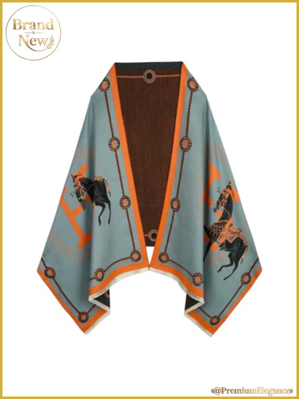 Women's Pashmina Shawl Wrap Silky Blanket Poncho Cape Open Front Evening Wrap